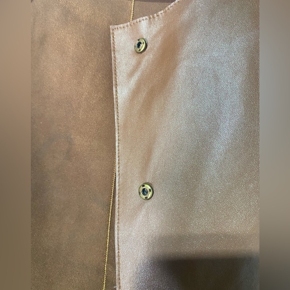 Ellen Tracy 100% Leather Lightweight Snap Button Jacket Small Vintage - Picture 7 of 8